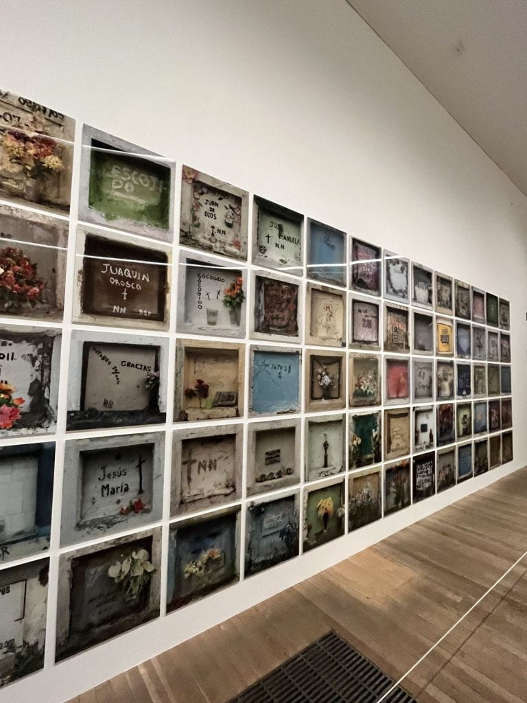 Photos of the graves of unknown victims