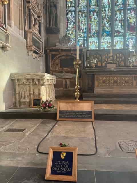The grave of William Shakespeare