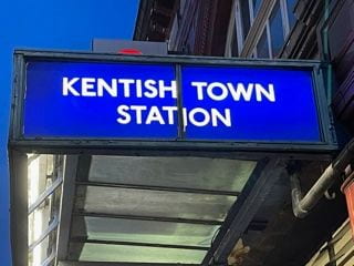 The sign for Kentish Town Station