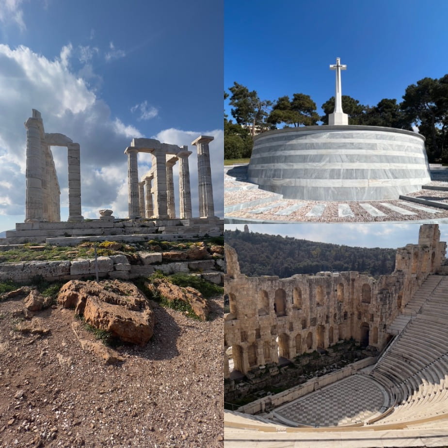 A collage of images of Athens