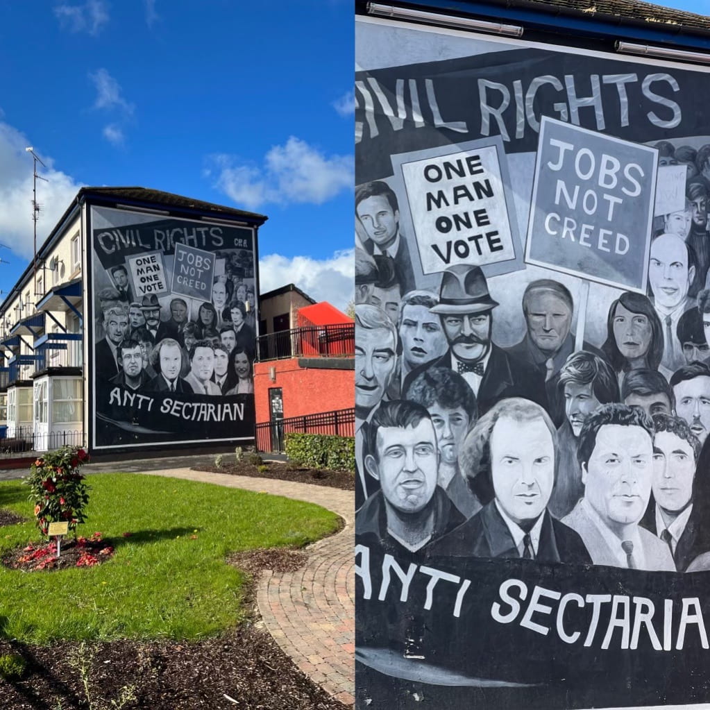 A civil rights mural in Derry