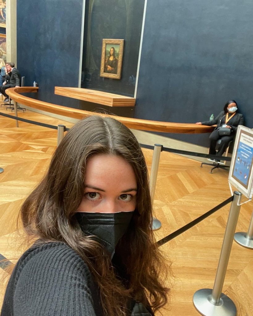 A selfie with the Mona Lisa