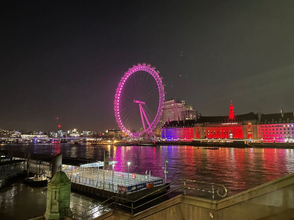 The London Eye at night 